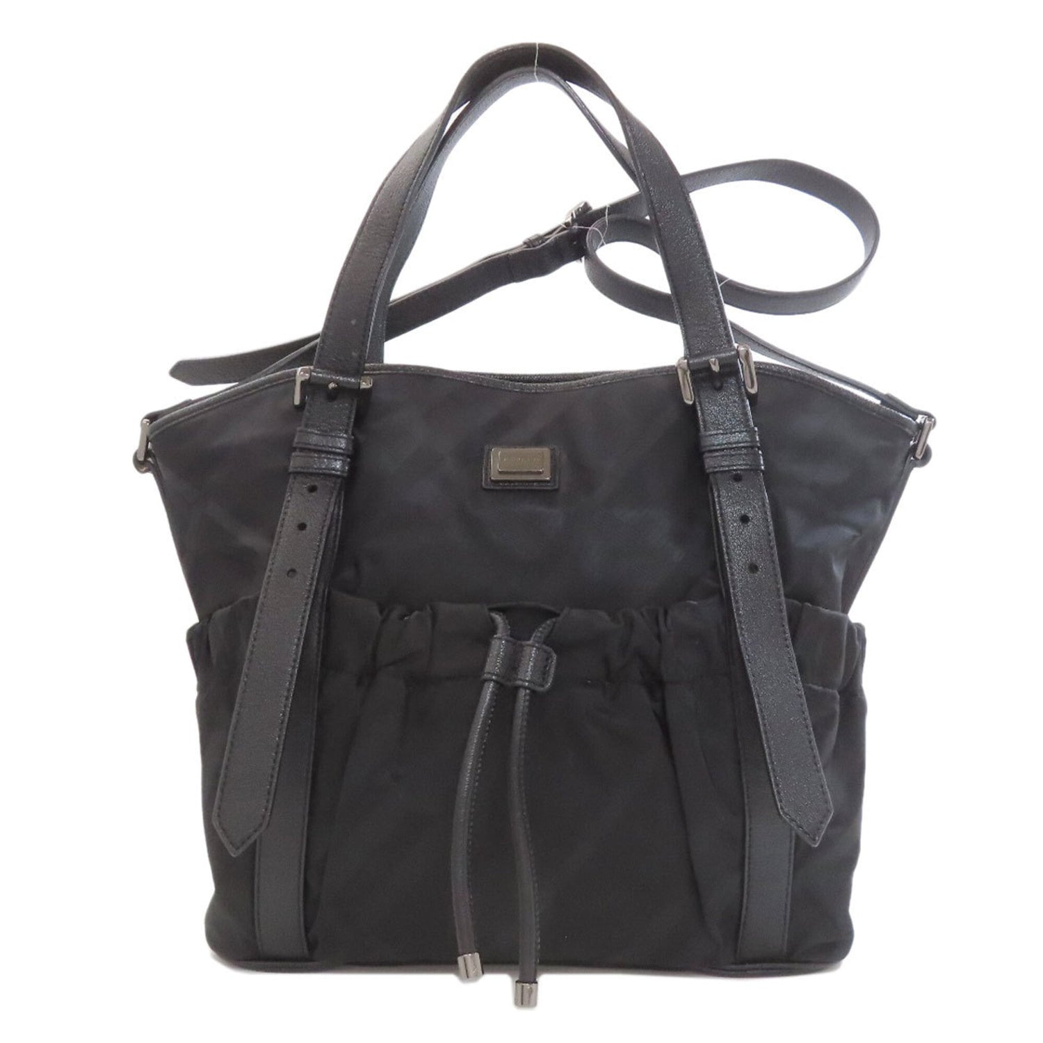 Burberry Check Pattern 2-Way Tote Bag, Nylon, Women's BURBERRY