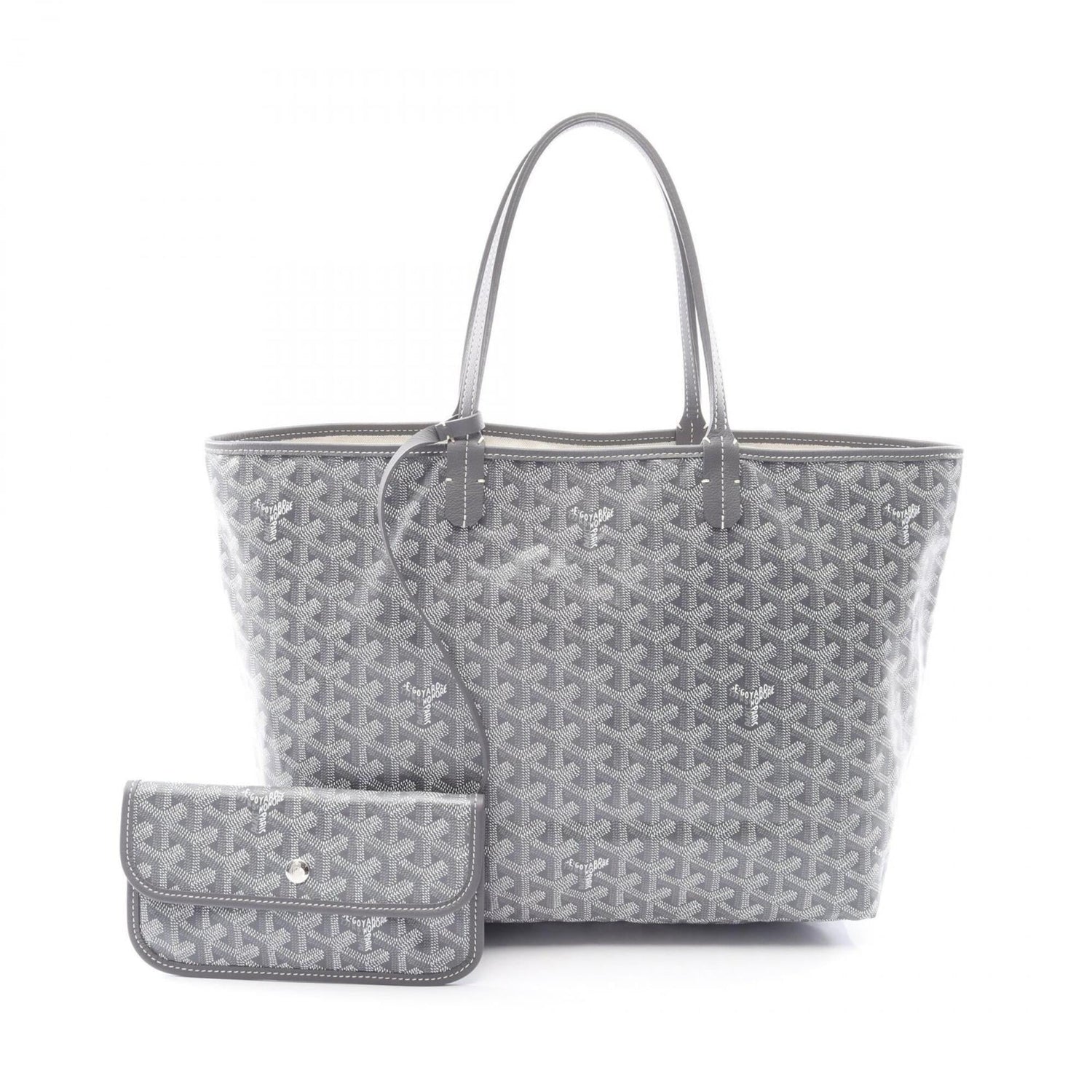 Goyard Saint Louis PM Tote Bag, Handbag, Coated Canvas Leather, Women's, Gray