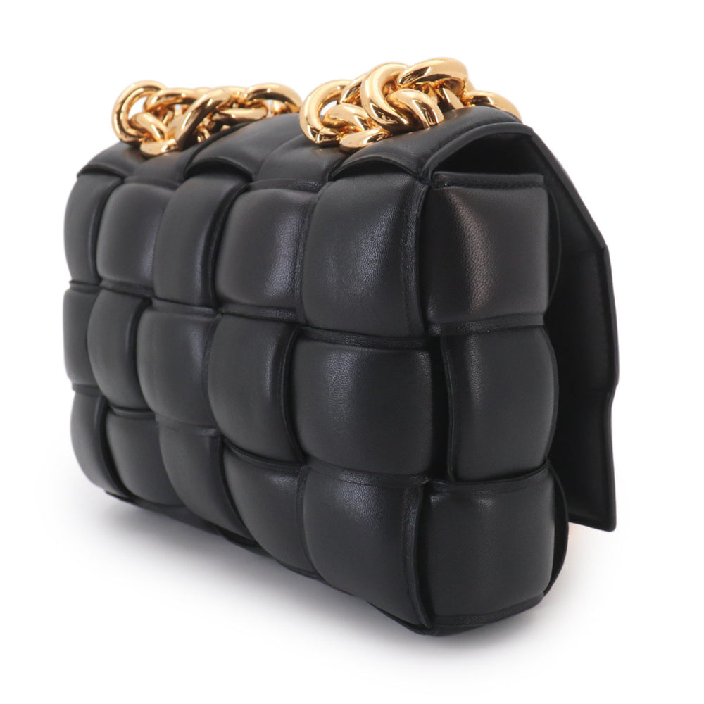 Bottega Veneta Intrecciato Chain Cassette 2-way Hand/Shoulder Handbag Leather Black 631421 — New - Store Return
