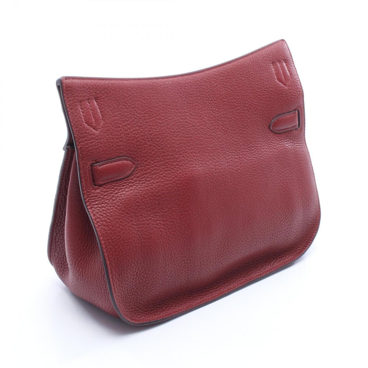 Hermes Jypsiere 28 Shoulder Bag/Handbag, Leather, Taurillon Clemence, Women's, Bordeaux/Red, Rouge Casaque