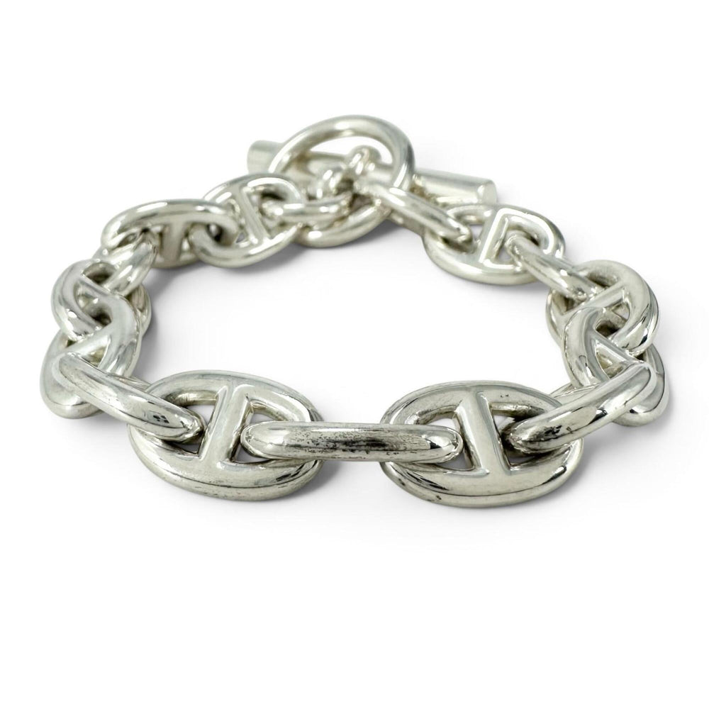 HERMES Chaine d'Ancre PM bracelet, AG925, 15 links, silver, made in France, 2025 model, weight 33.9g, women's — Like New