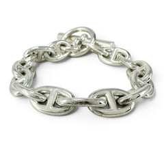 HERMES Chaine d'Ancre PM bracelet, AG925, 15 links, silver, made in France, 2025 model, weight 33.9g, women's — Like New