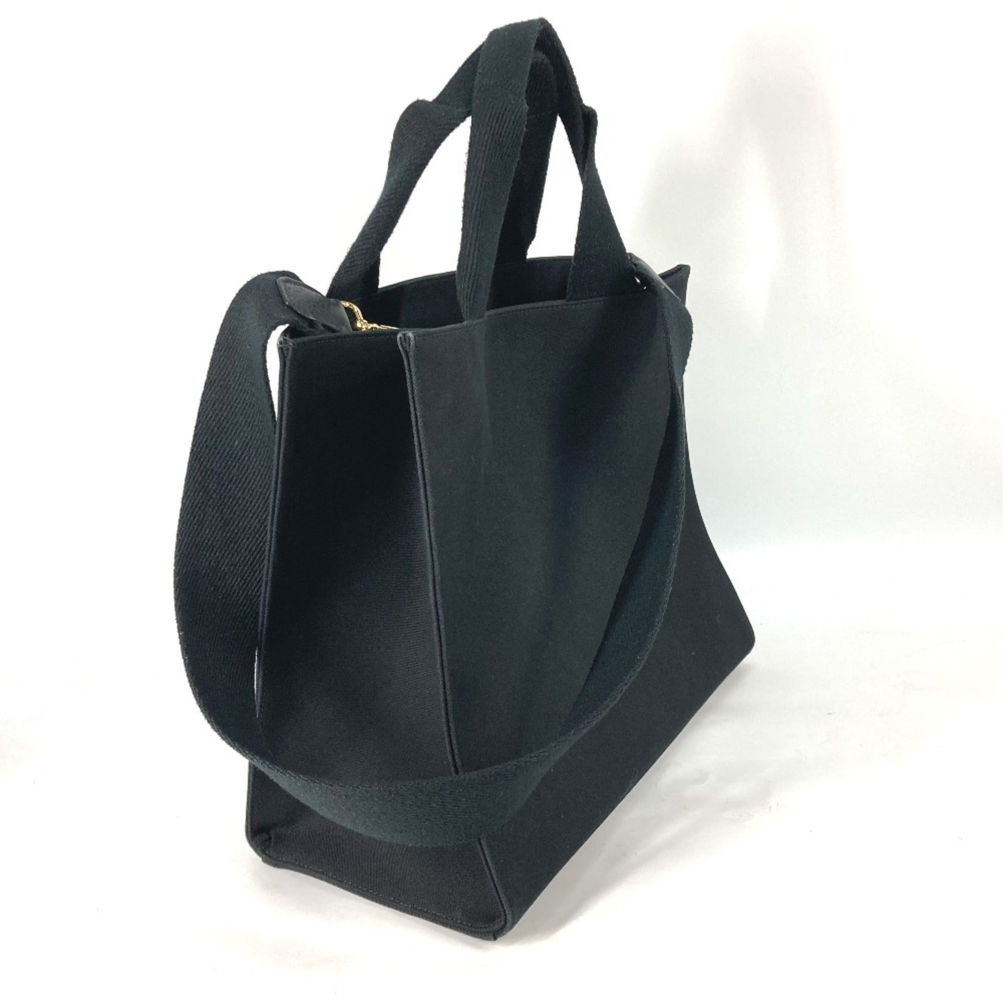 Fendi 8BH395 VERSACE collaboration 2WAY Tote Bag Crossbody Shoulder Bag Black Gold — Like New