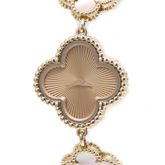 Van Cleef & Arpels Sweet Alhambra Guilloche VCARO90100 2386240 Women's Watch 18K Rose Gold 40437 — Very Good