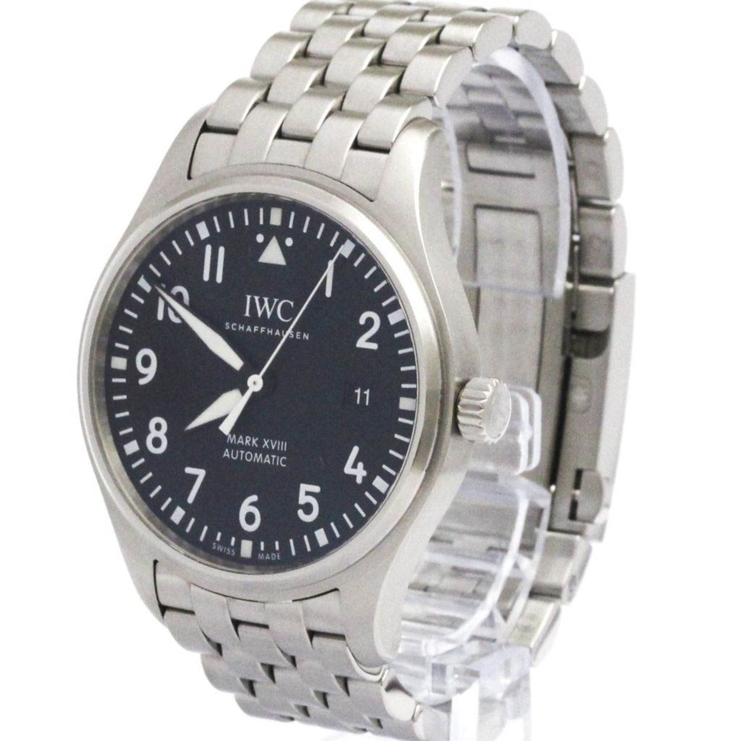 IWC Pilot Watch XVIII 18 Automatic Stainless Steel Mens Watch IW327011 Polished