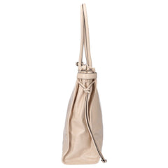 PRADA 1BA439 Bonnie Extra Large Nappa Leather Handbag with Strap - Travertine Women's — Like New