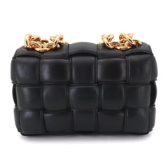 Bottega Veneta Intrecciato Chain Cassette 2-way Hand/Shoulder Handbag Leather Black 631421 — New - Store Return