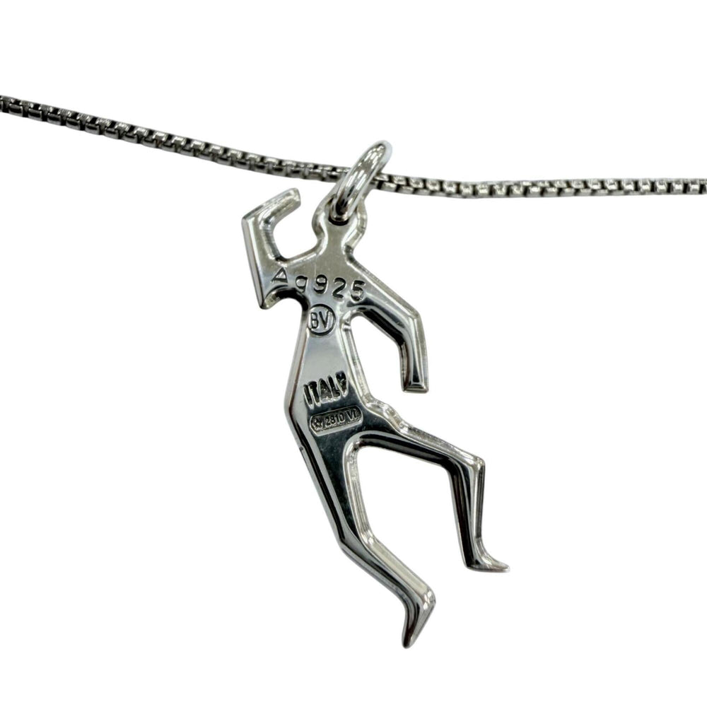 BOTTEGA VENETA AG925 Long Necklace, Silver, Made in Italy, Weight 17.1g, Women's, Comes with Box and Dust Bag — Like New