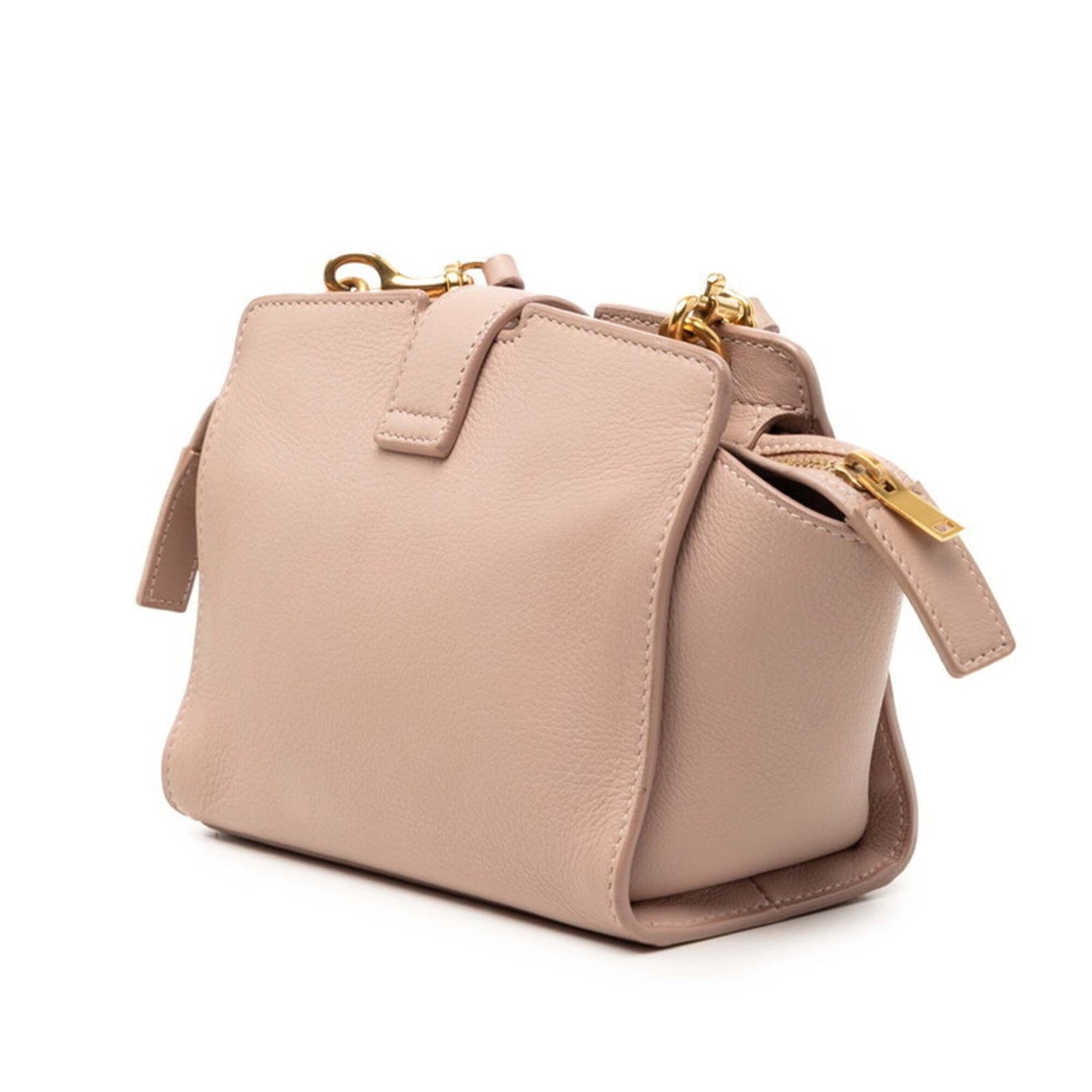 Saint Laurent YSL Logo Toy Cabas Handbag Shoulder Bag 452322 Pink Leather Women's SAINT LAURENT