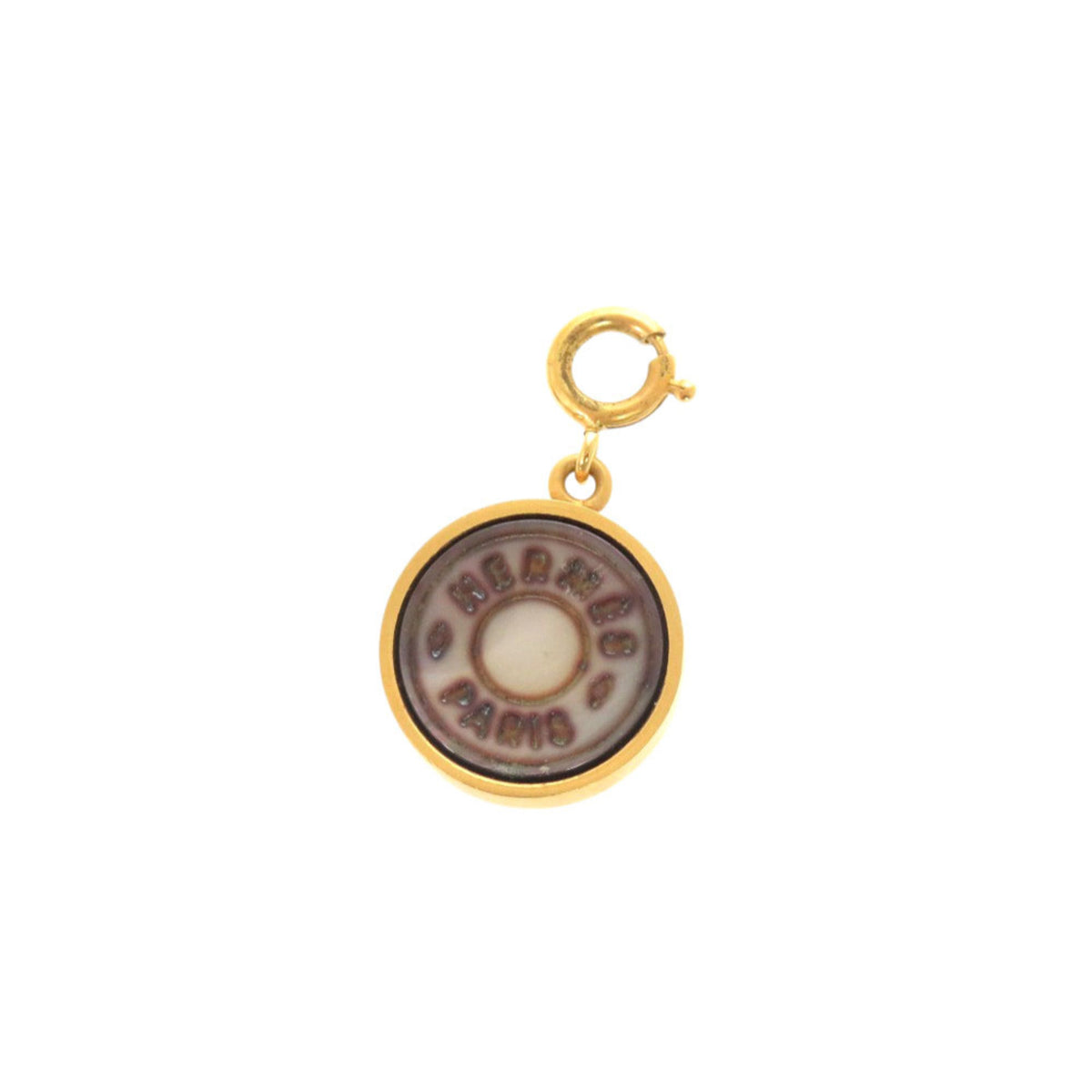 Hermes Sellier Shell Gold Pendant Top Accessory 1561 HERMES — Like New