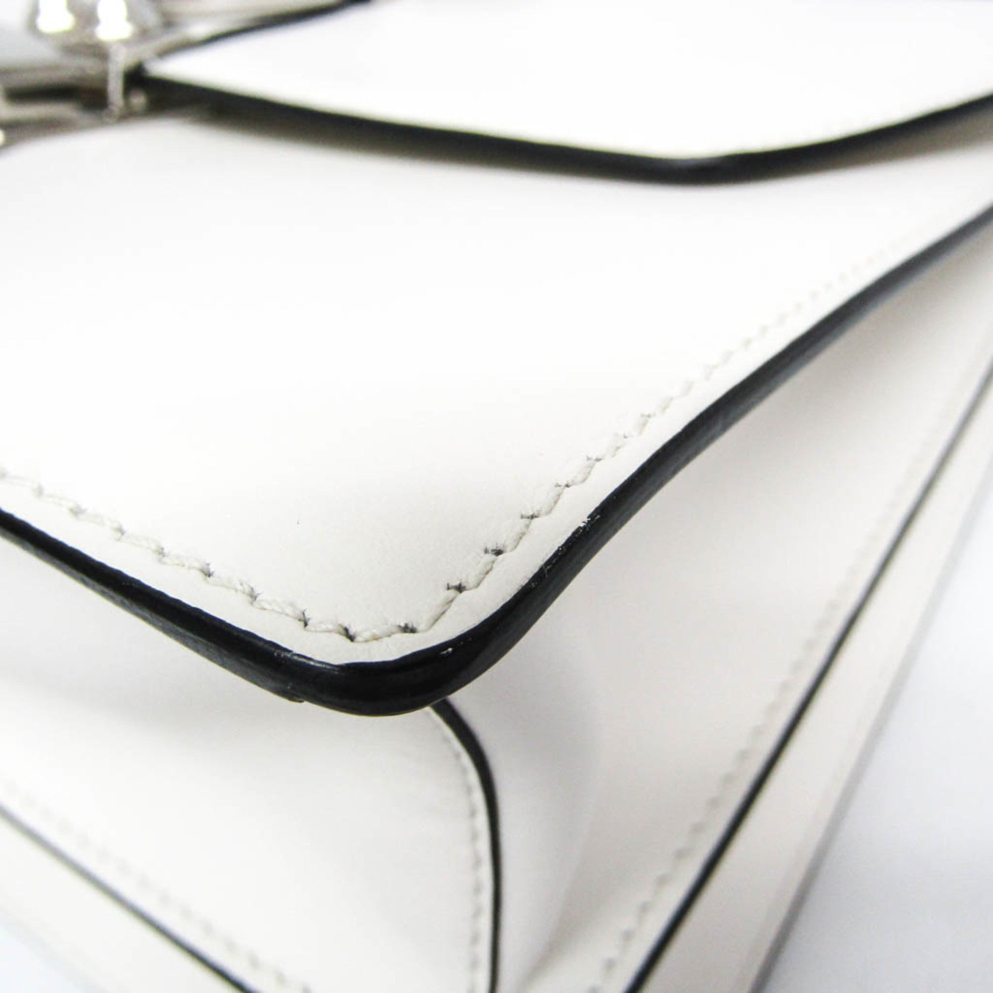 Prada Electra Studs 1BD120 Women's Leather Handbag,Shoulder Bag White — Like New