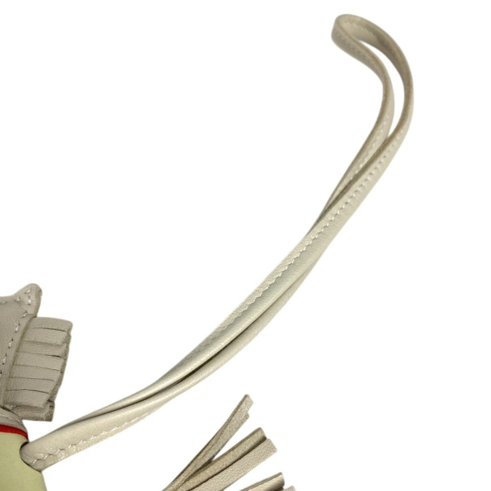 HERMES Hermes Horse Cheval Rodeo Robeo Coeur PM Heart Accessory Bag Charm Keychain Agneau Milo Men's Women's Clé Jaune Milton Rouge Ladue White Like New — New - Store Return