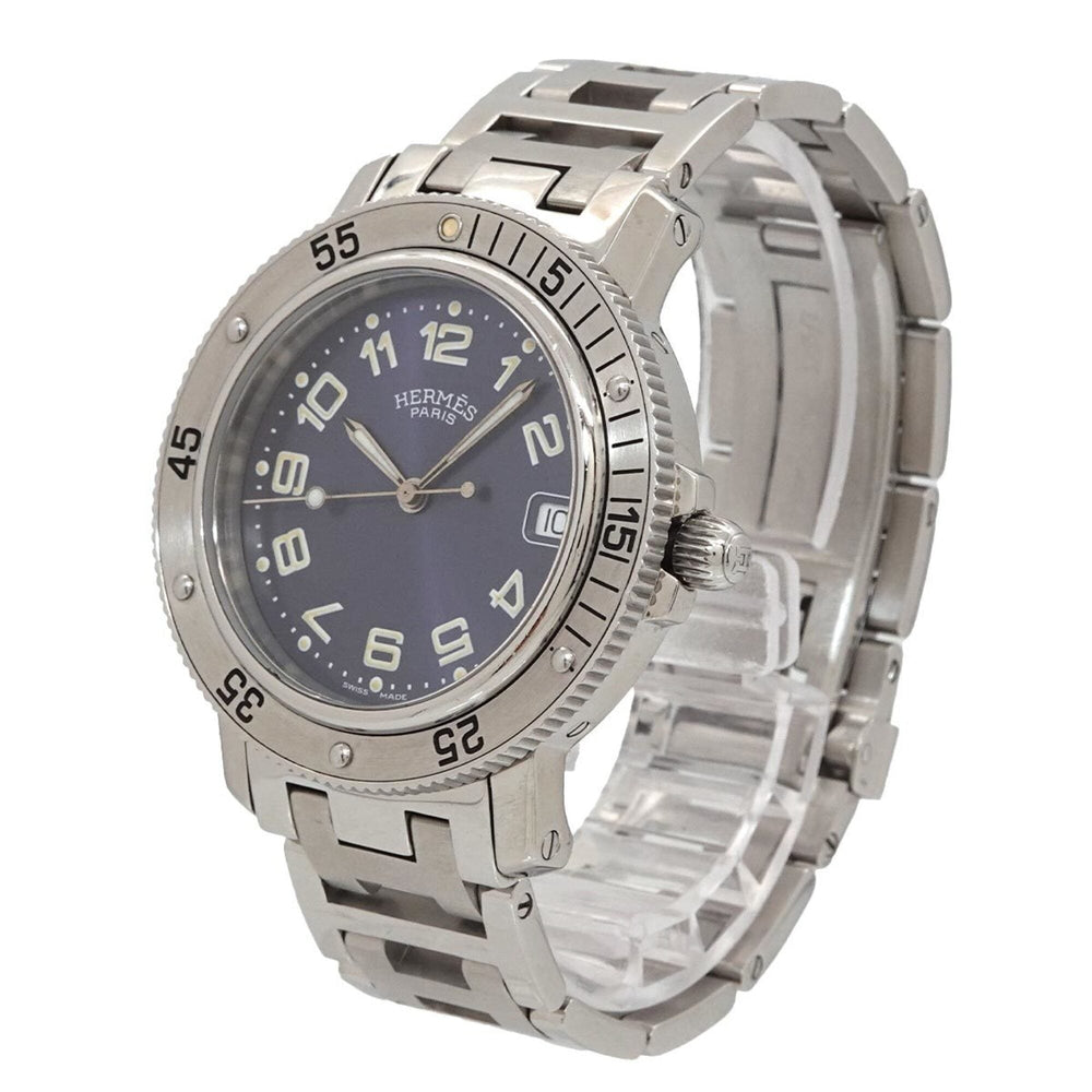Hermes HERMES Clipper Diver CL7 710 Men's Watch Date Blue Quartz — Very Good