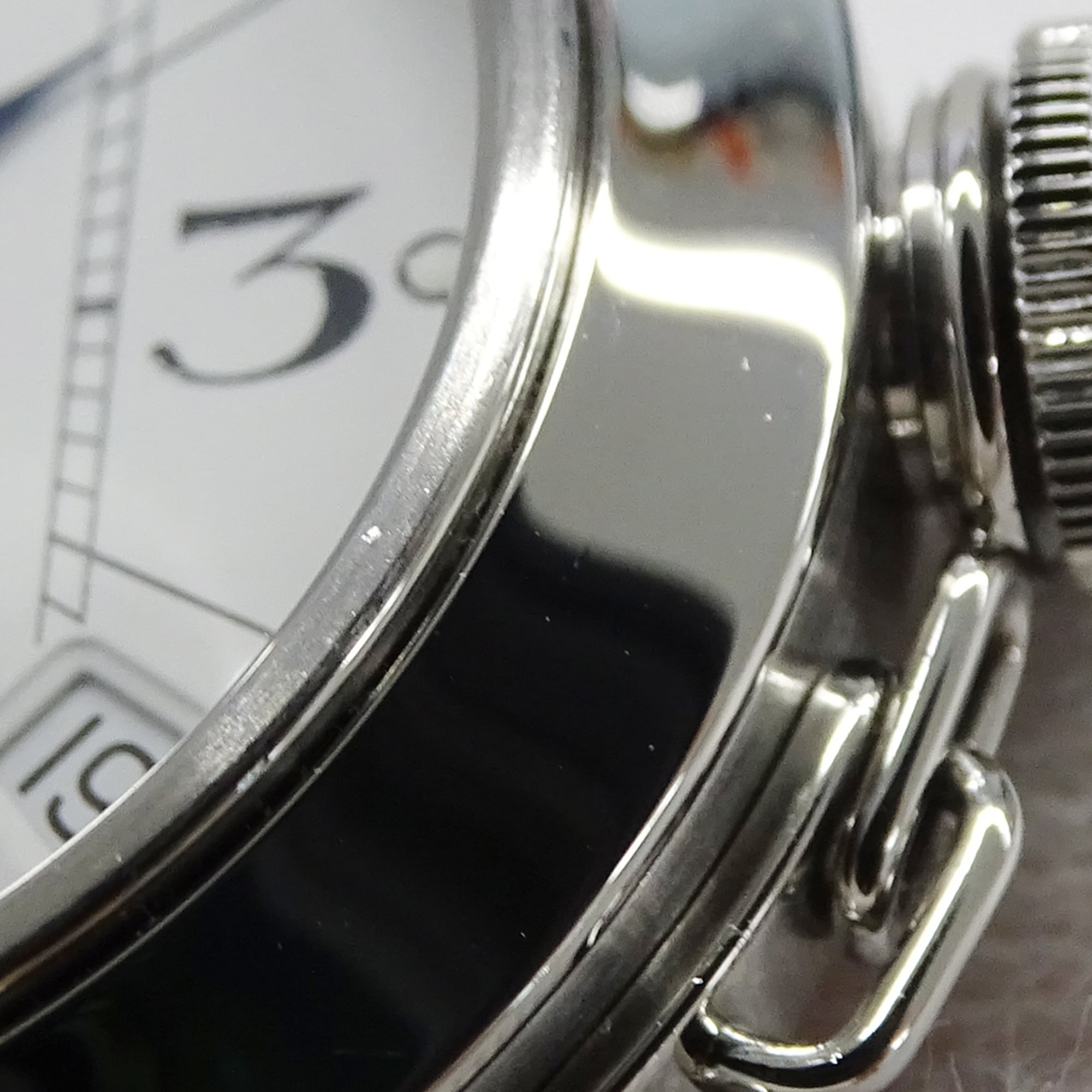 Cartier Pasha C Date Automatic Watch for Boys, Stainless Steel (SS) W31074M7, Silver & White — Good
