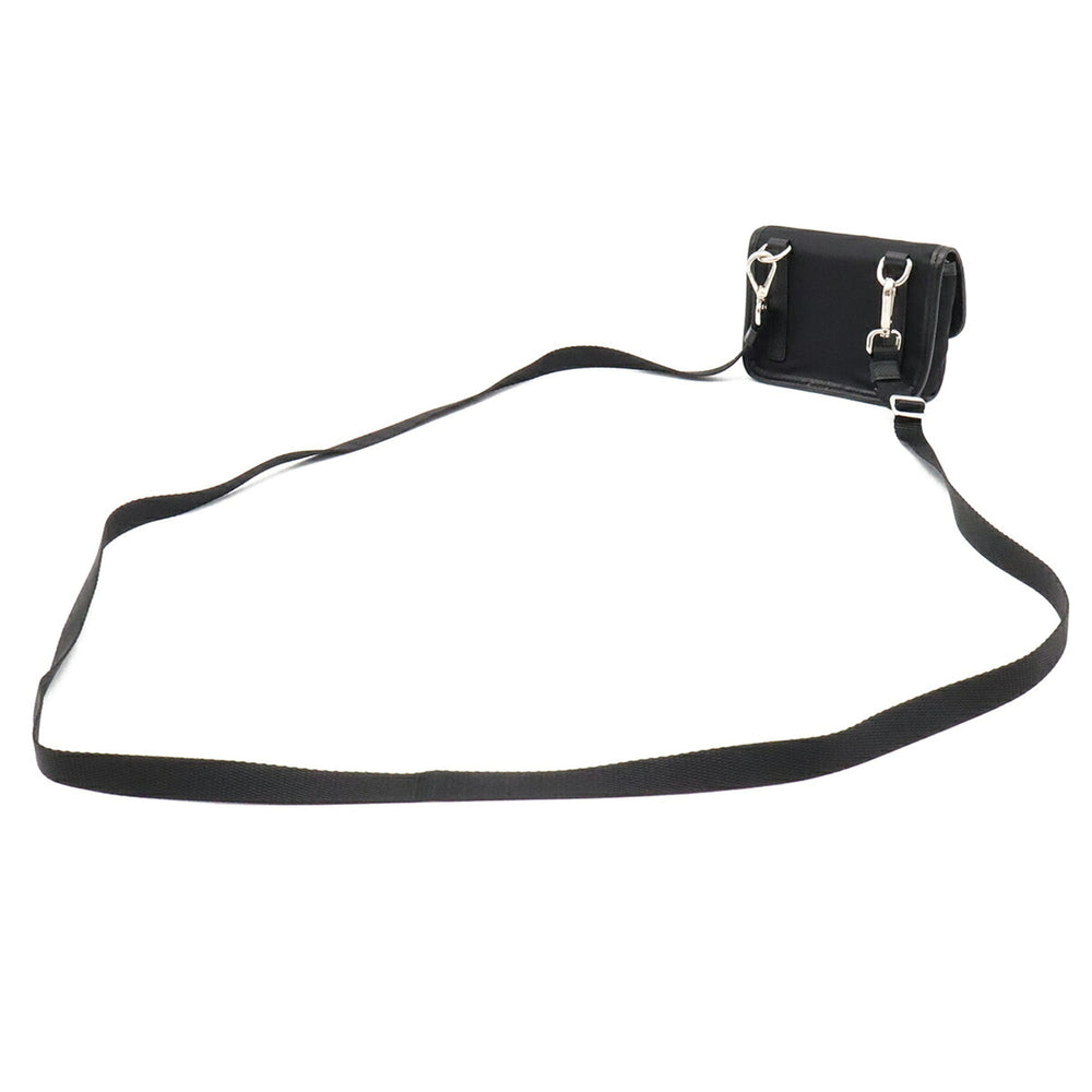 PRADA Triangle Shoulder Bag, Pouch, Handbag, Nylon Leather, Black (NERO) 2ZT022 — Like New