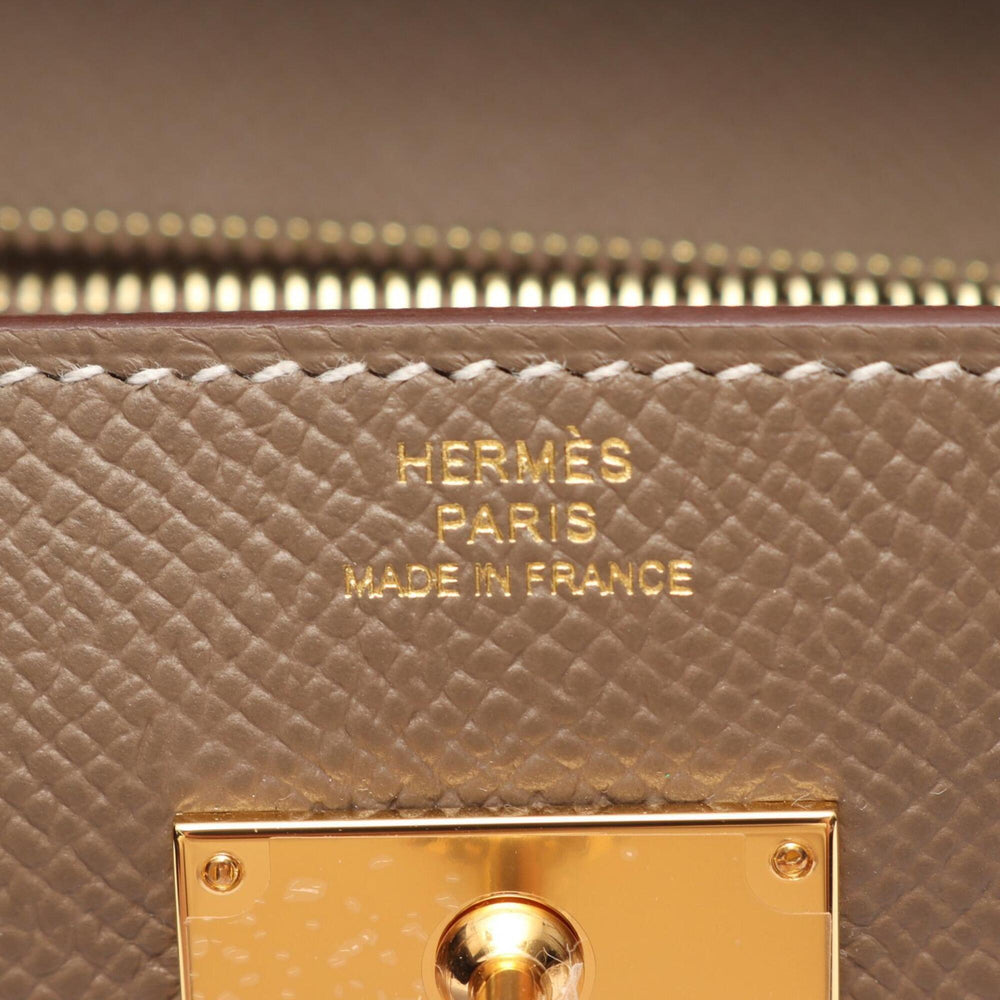 Hermes Kelly To Go Shoulder Bag/Handbag, Leather, Veau Epsom, Women's, Gray — New - Store Return