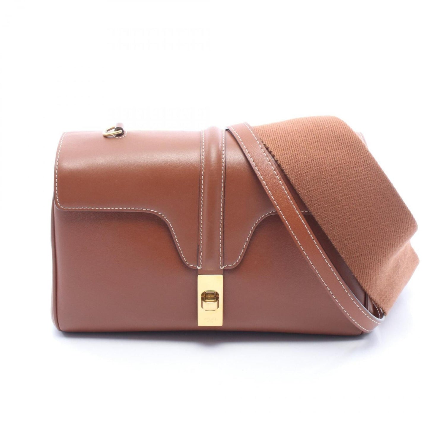 Celine Teen Soft 16 Shoulder Bag/Handbag, Leather, Women's, Brown, 196853CR8
