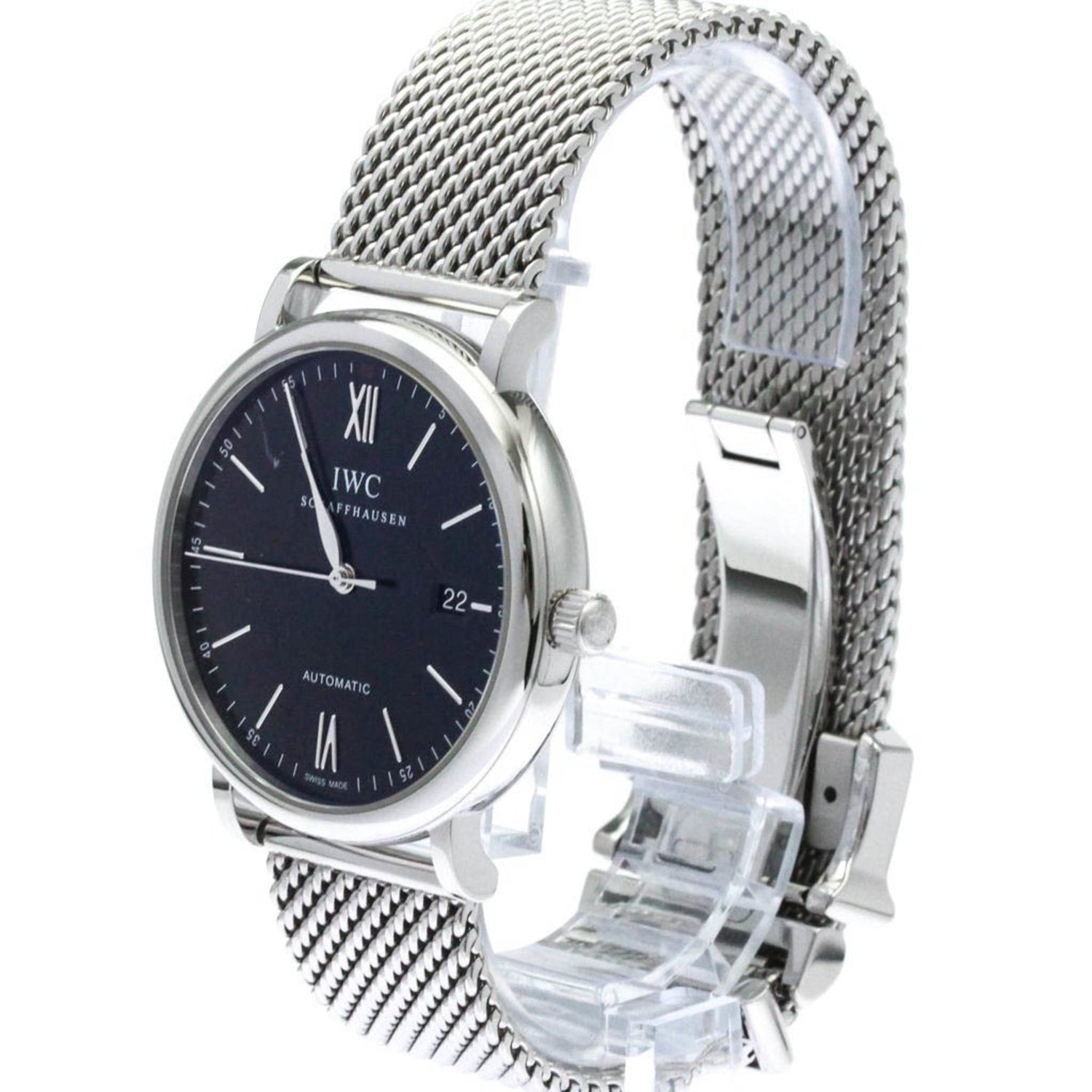 IWC Portofino Steel Automatic Mens Watch IW356502 Polished