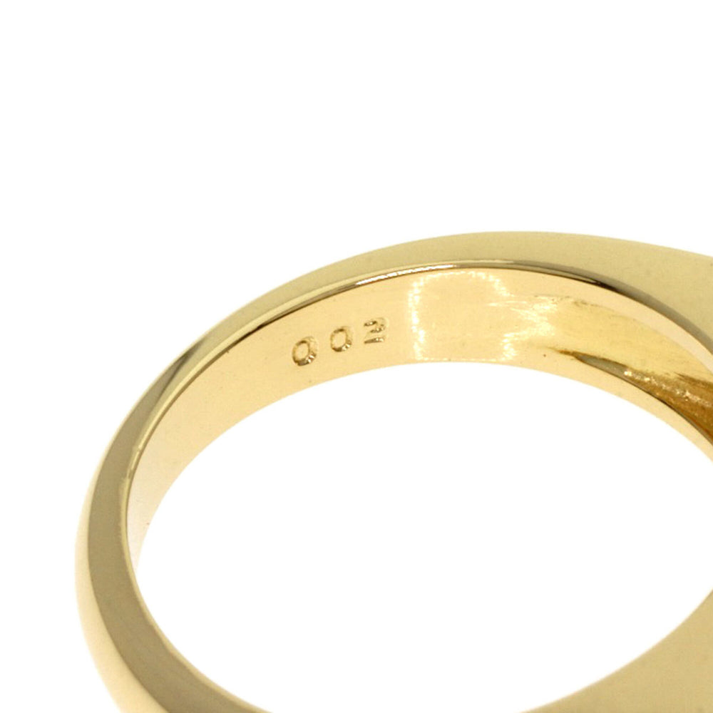 Christian Dior Dior CD Logo Diamond Ring, 18K Yellow Gold, Women's — Like New