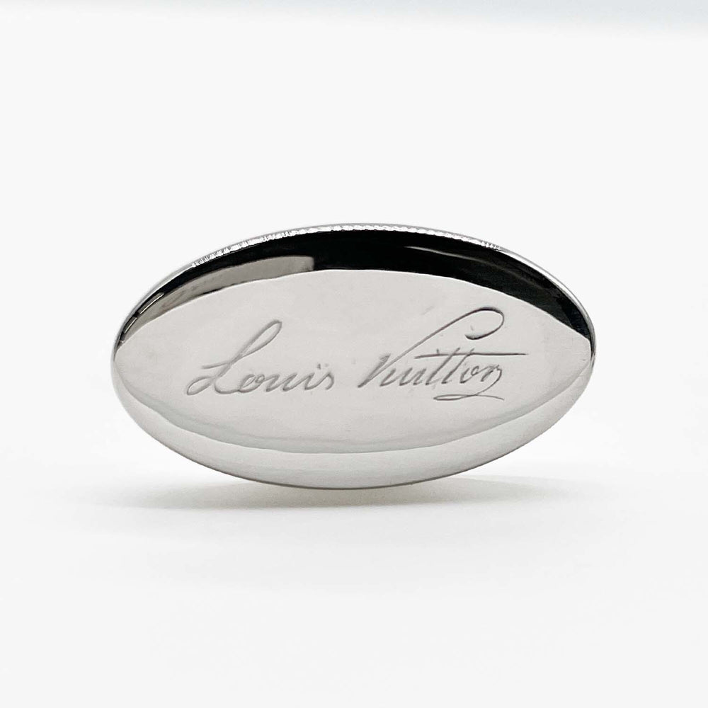 LOUIS VUITTON Logo Cufflinks, Ag925 Silver, Men's — Like New