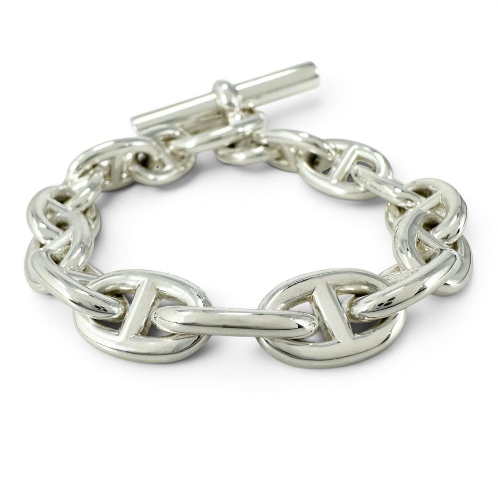 HERMES Chaine d'Ancre PM bracelet, AG925, 15 links, silver, made in France, 2025 model, weight 32.7g, women's — Like New