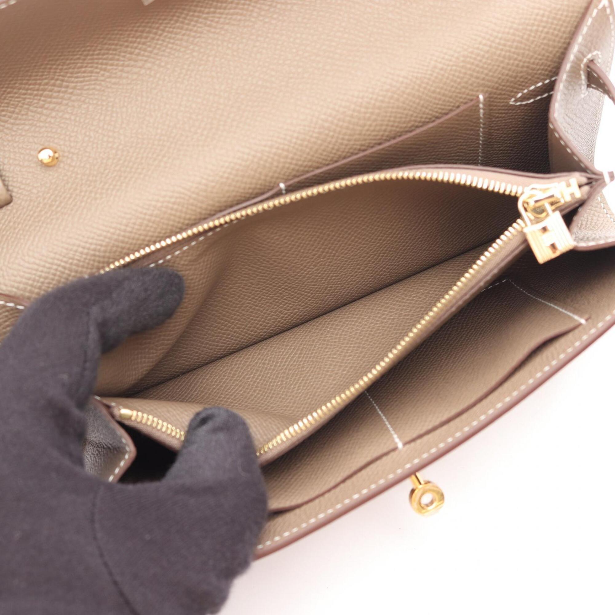 Hermes Kelly To Go Shoulder Bag/Handbag, Leather, Veau Epsom, Women's, Gray — New - Store Return