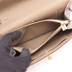 Hermes Kelly To Go Shoulder Bag/Handbag, Leather, Veau Epsom, Women's, Gray — New - Store Return