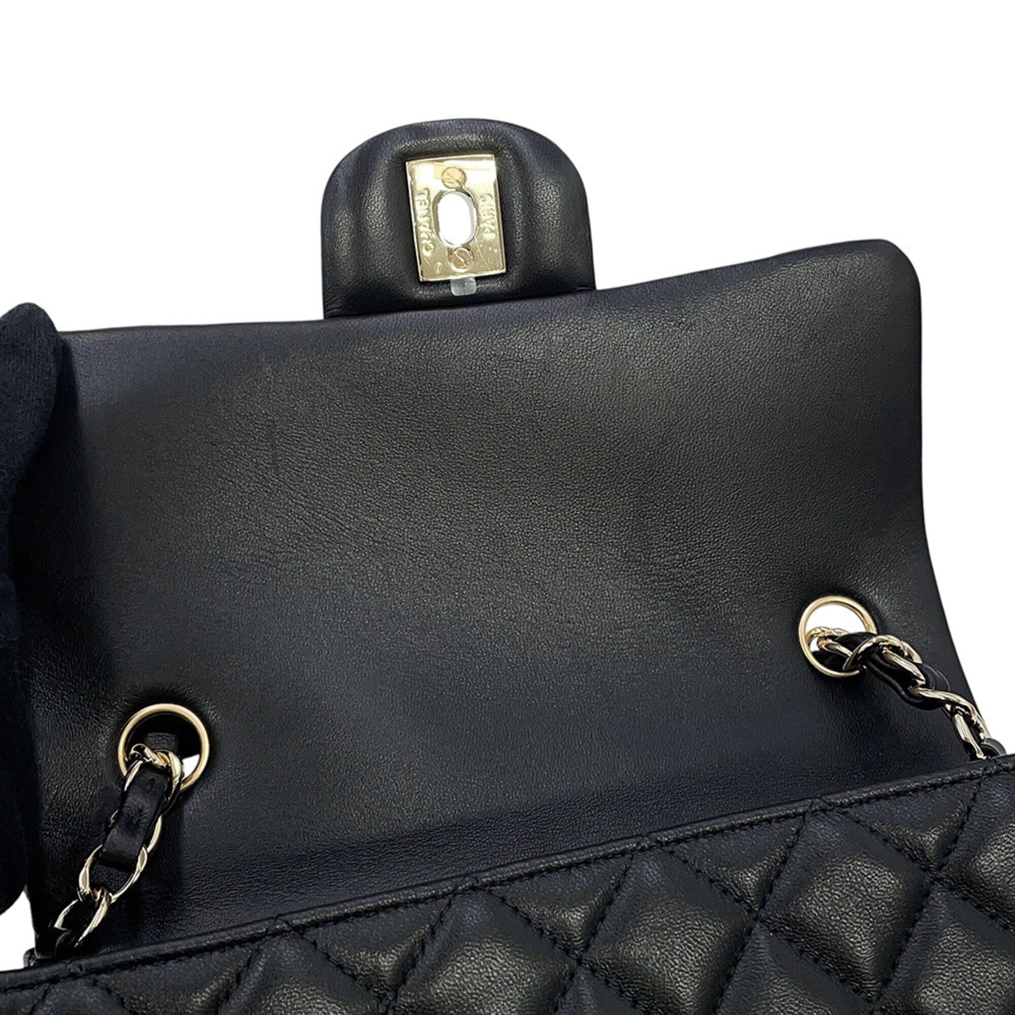 Chanel Chain Shoulder Bag Matelassé Coco Mark Lambskin A69900 CHANEL Black Handbag Women's — Like New