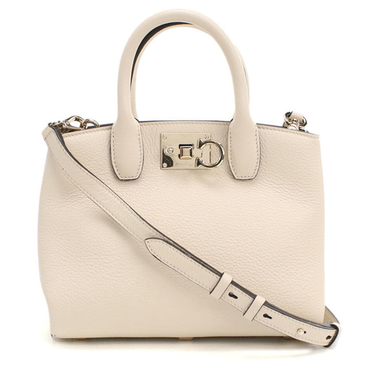 Salvatore Ferragamo FERRAGAMO Ferragamo Handbag 21 H288 2WAY Gancini Women's Ivory