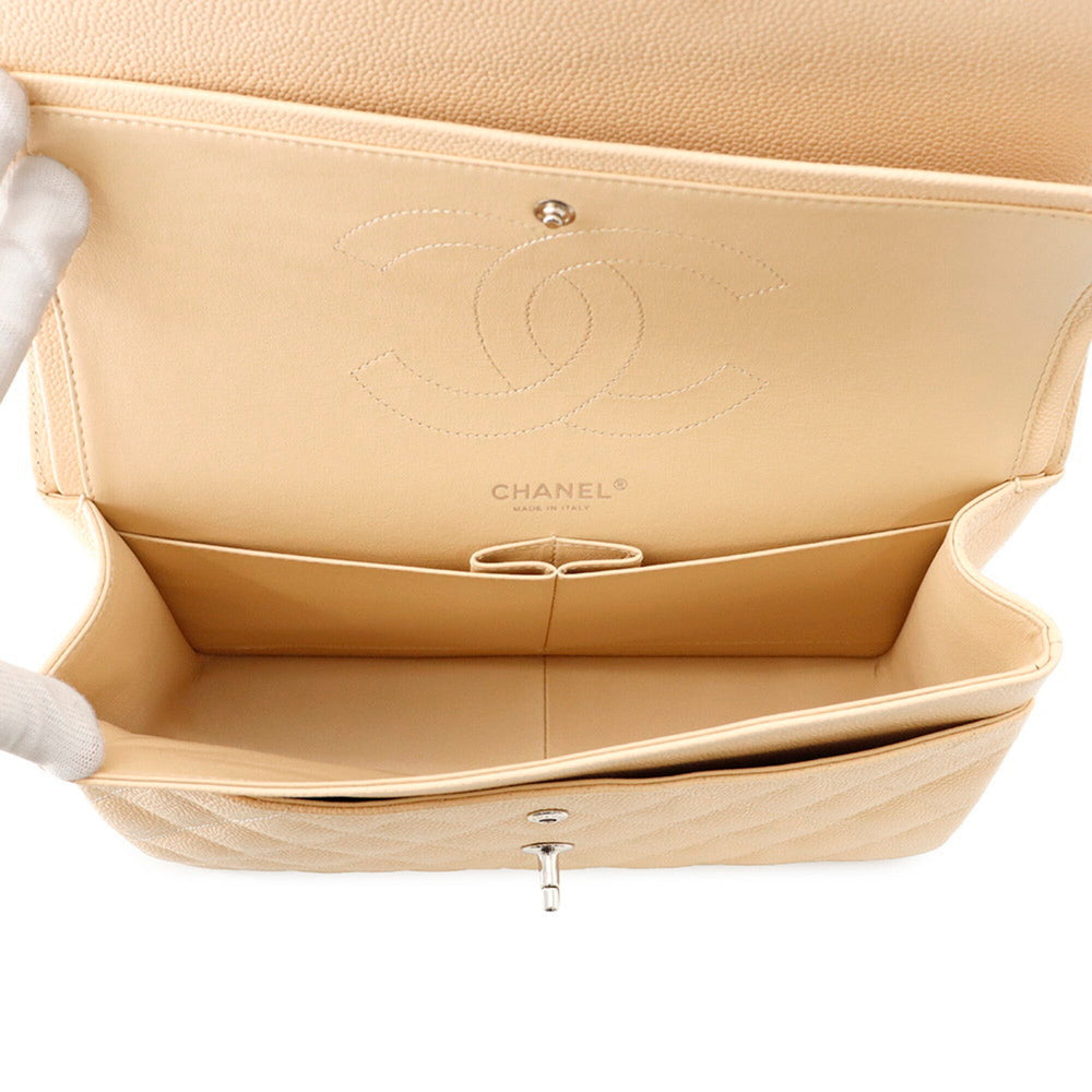 Chanel Chain Shoulder Bag Matelassé 30 Coco Mark Caviar Skin A58600 CHANEL Large Handbag Women's — Like New