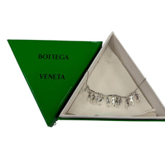 BOTTEGA VENETA AG925 Long Necklace, Silver, Made in Italy, Weight 17.1g, Women's, Comes with Box and Dust Bag — Like New