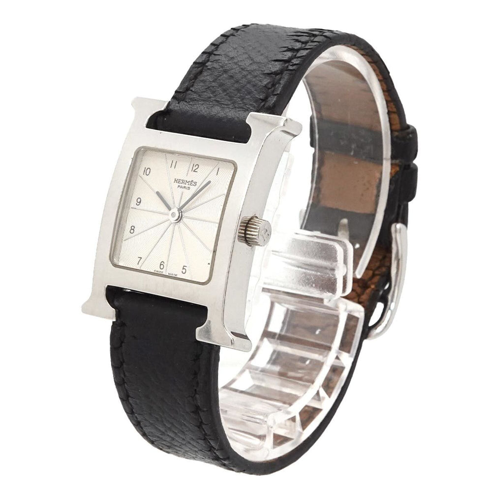 Hermes H-Watch HH1 210 Women's Watch Silver Black Quartz H — Very Good