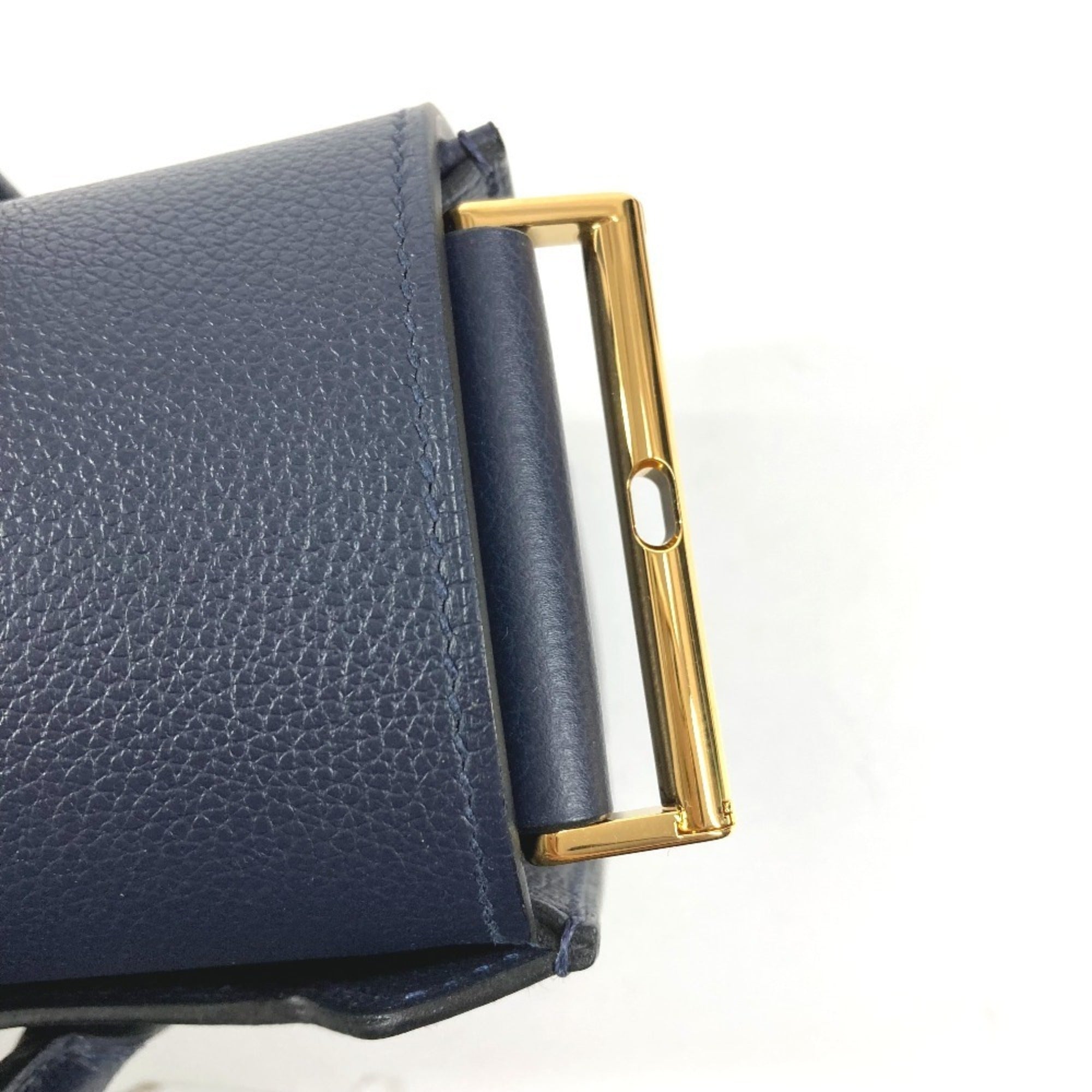 HERMES New Drug 22 Tote Bag, Crossbody Handbag, Shoulder Evercolor, Men's/Women's, Navy, Like — Like New