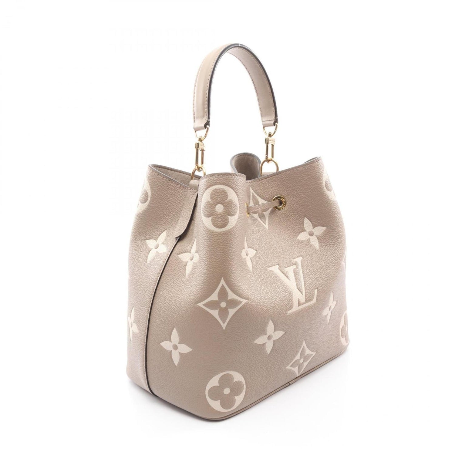 Louis Vuitton NeoNoe MM Bicolor Shoulder Bag/Handbag, Leather, Monogram Empreinte, Women's, Beige, M45555