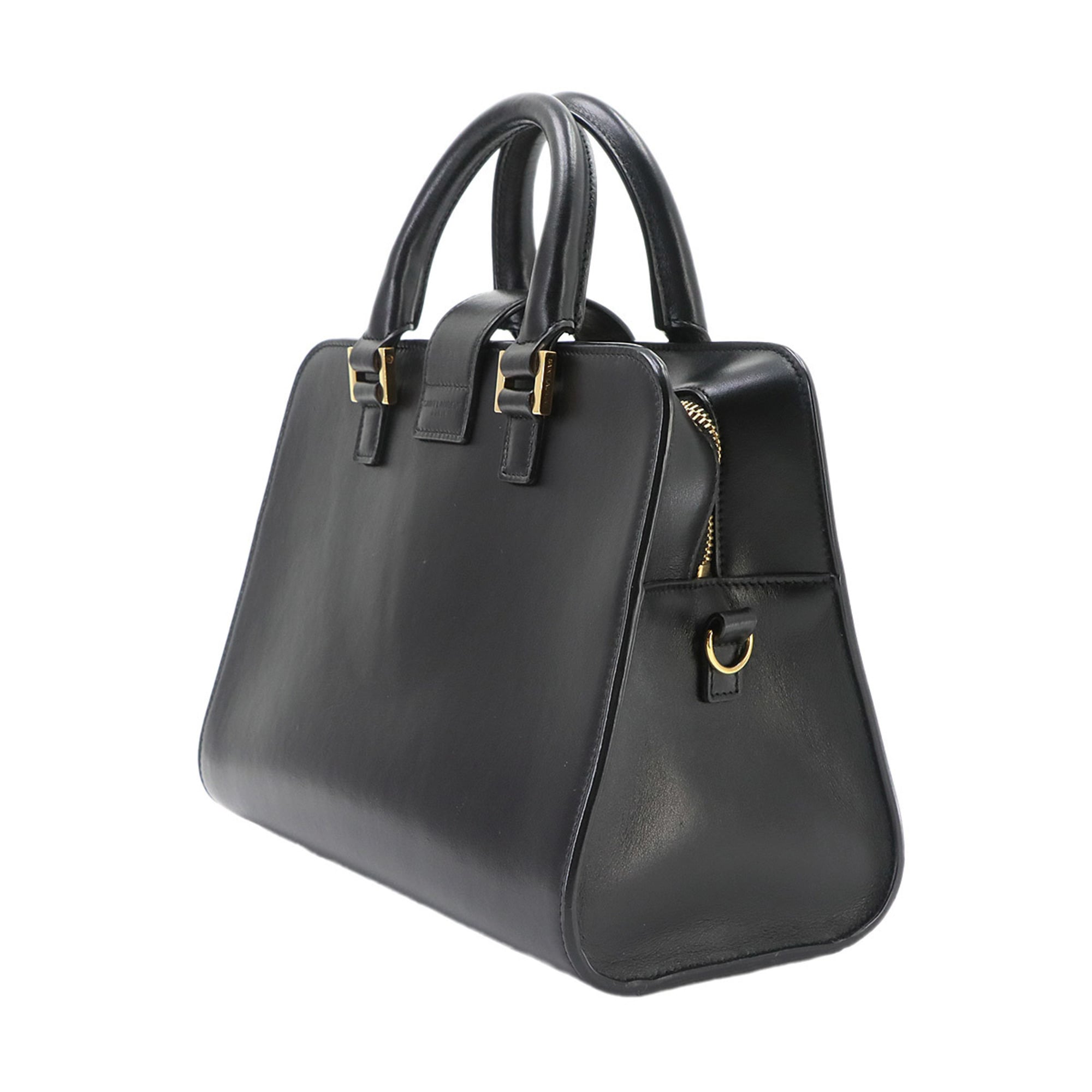 Saint Laurent Baby Cabas 2-way Hand/Shoulder Handbag, Leather, Black, 472466 — Like New