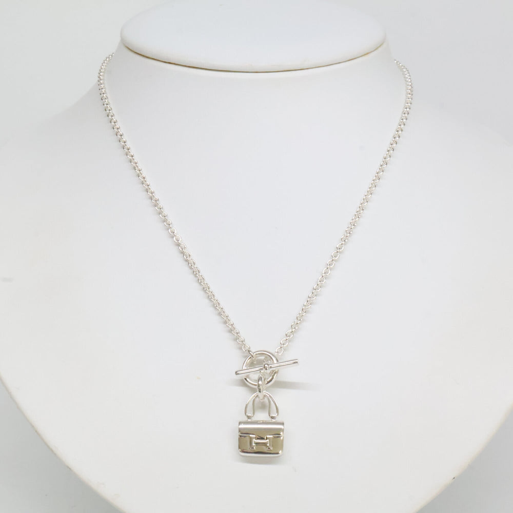 HERMES (Hermes) Newly polished, 2023 model, Ag925 Amulette Constance necklace, silver, women's — Like New