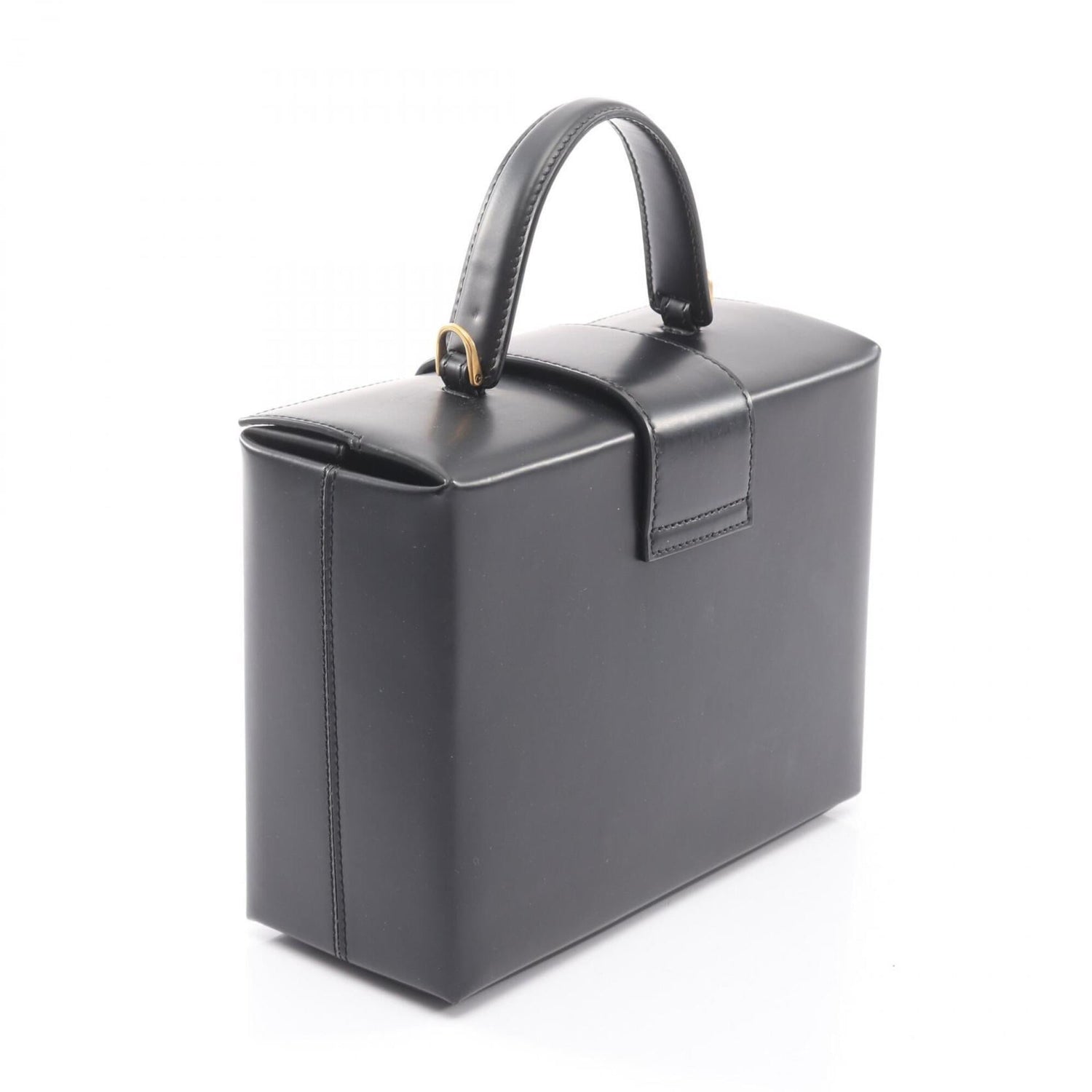 Salvatore Ferragamo Gancini 2-Way Handbag, Leather, Women's, Black