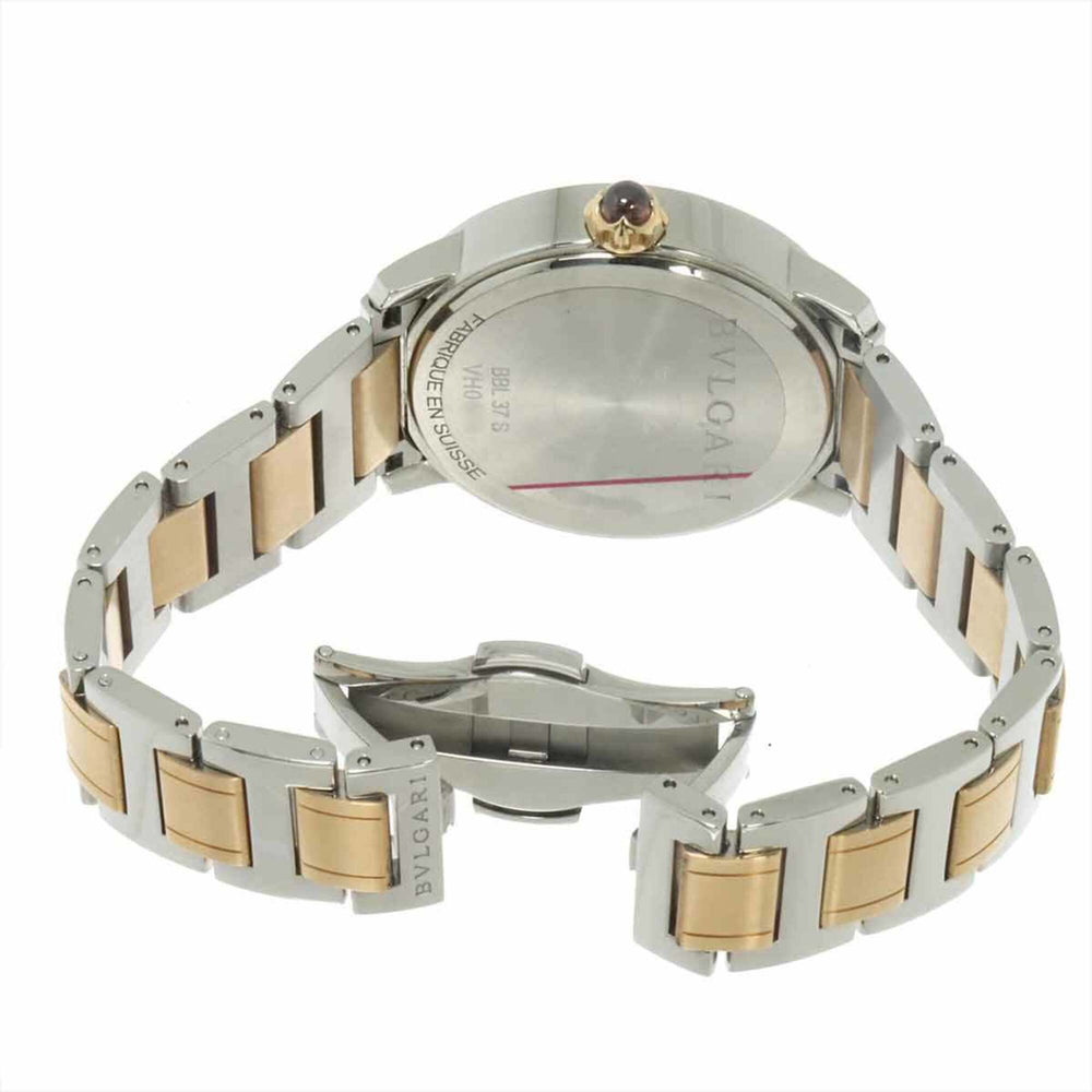 BVLGARI BBL37S Men's Watch PG Pink Gold Date White Automatic Self-winding — Very Good
