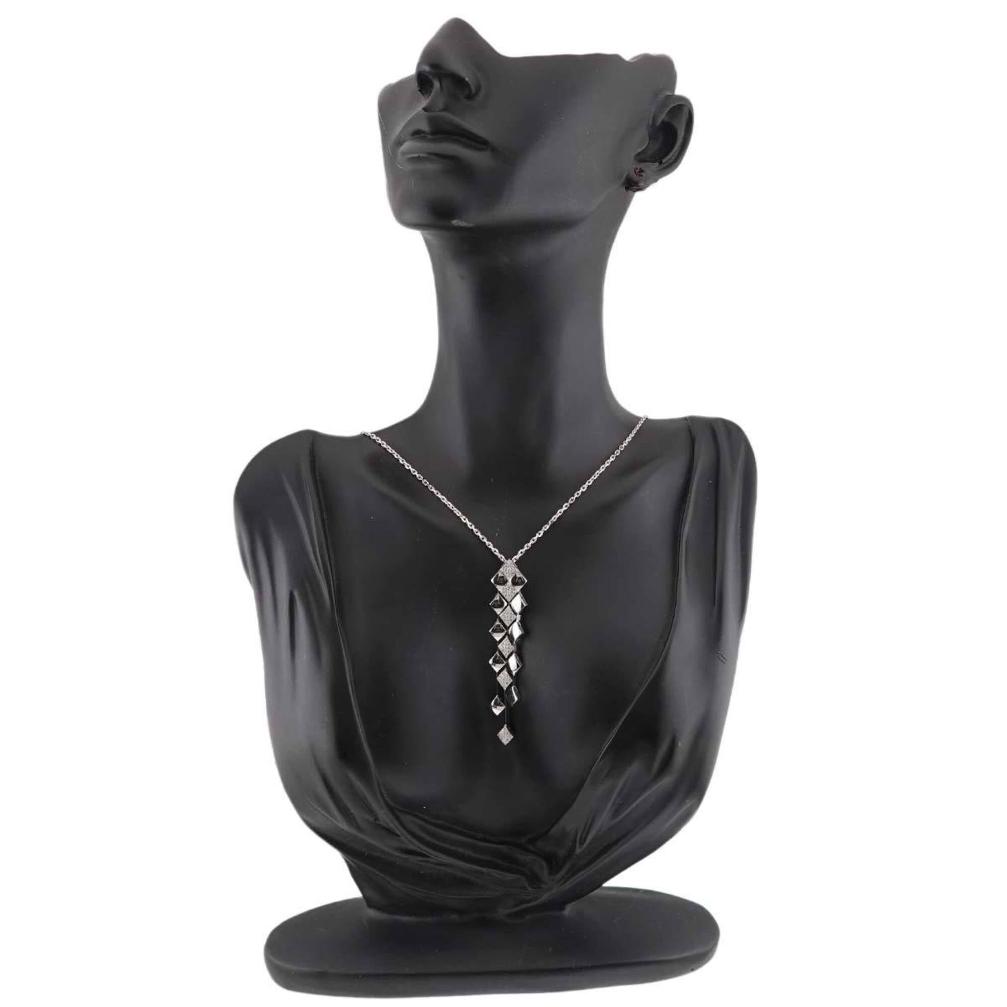 Chanel Matelassé Diamond Necklace, 40cm, 18K White Gold (750) — Like New