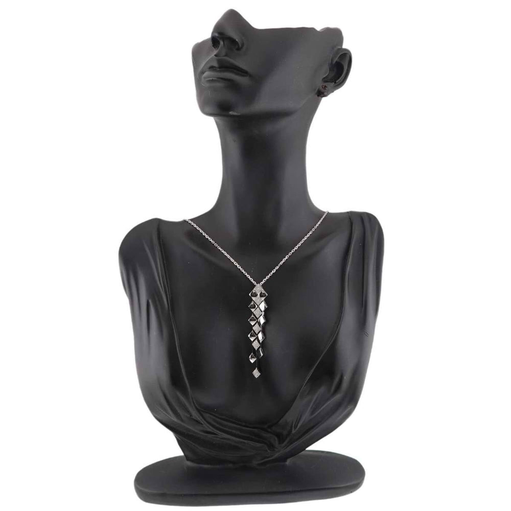 Chanel Matelassé Diamond Necklace, 40cm, 18K White Gold (750) — Like New