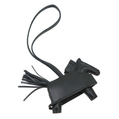 Hermes Rodeo Robeo Rock PM accessory bag charm, Agneau Milo Swift leather, black with gold studs, K stamp — New - Store Return