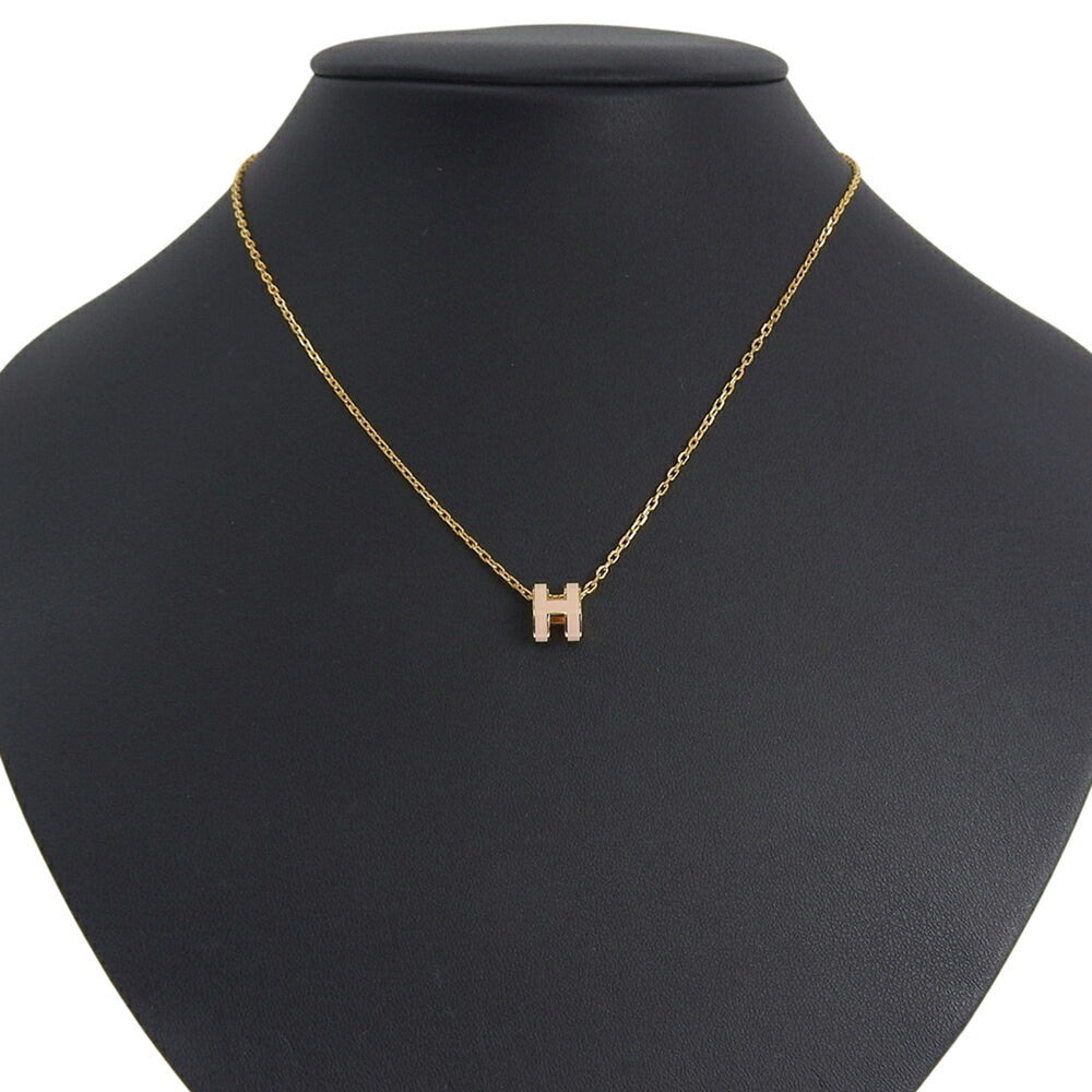 Hermes Mini Pop H Necklace GP Rose Dragee Pink — Like New