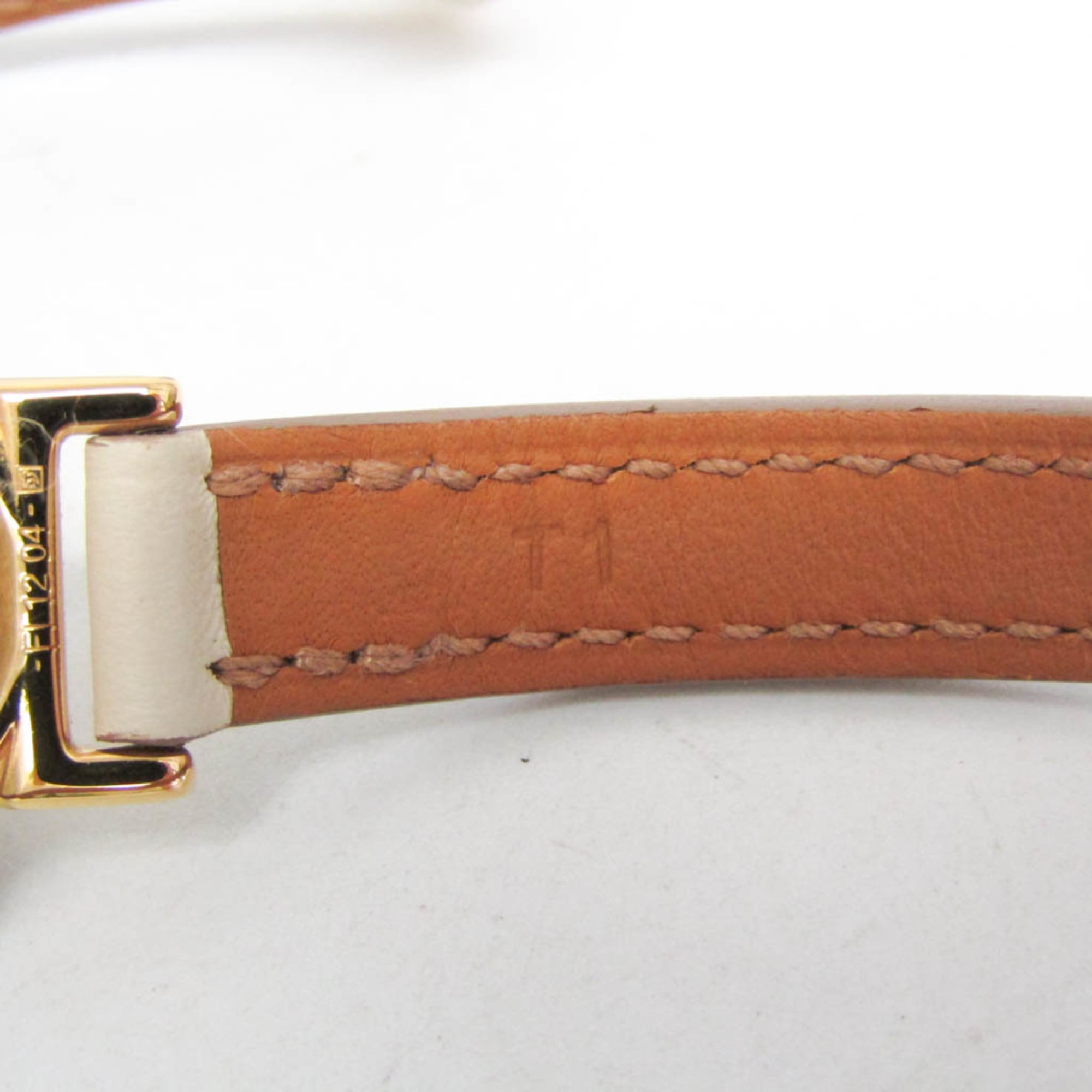 Hermes Croisière Double Tour Metal,Swift Leather Wrap Bracelet Off-white,Yellow Gold — Like New