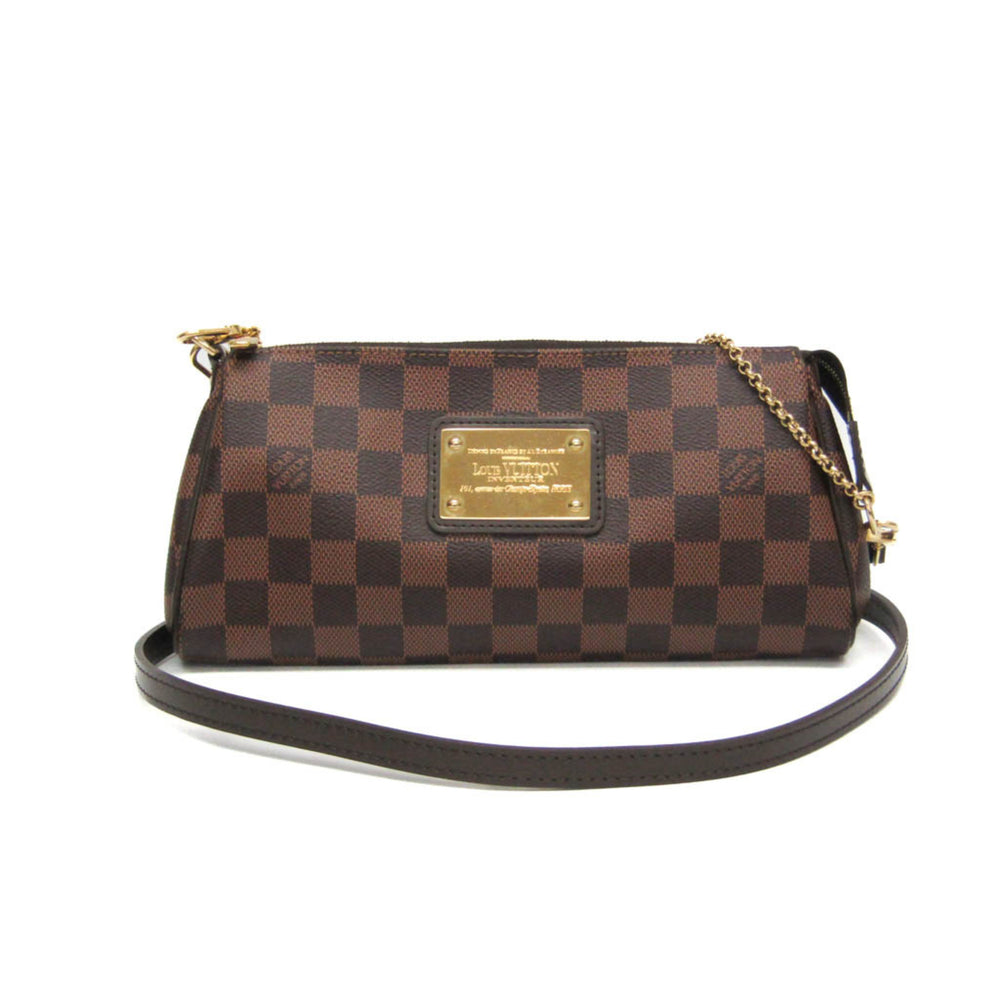 Louis Vuitton Damier Eva N55213 Women's Handbag,Shoulder Bag Brown,Ebene — Like New