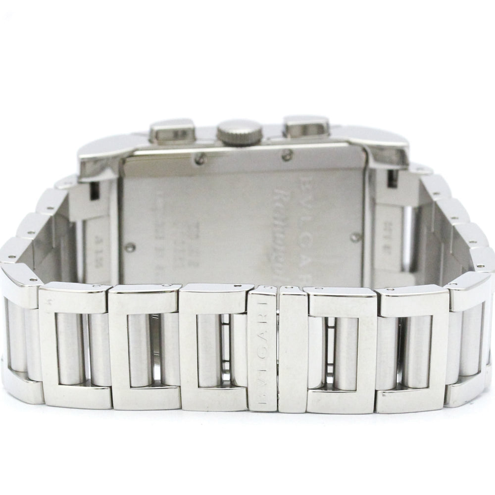 BVLGARI Rettangolo Stainless Steel Quartz Mens Watch RTC49S Polished — Very Good