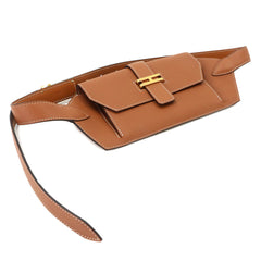 Hermes Elan Pocket 24 Belt Waist Handbag Pouch Body Swift Gold XS B Stamp — New - Store Return