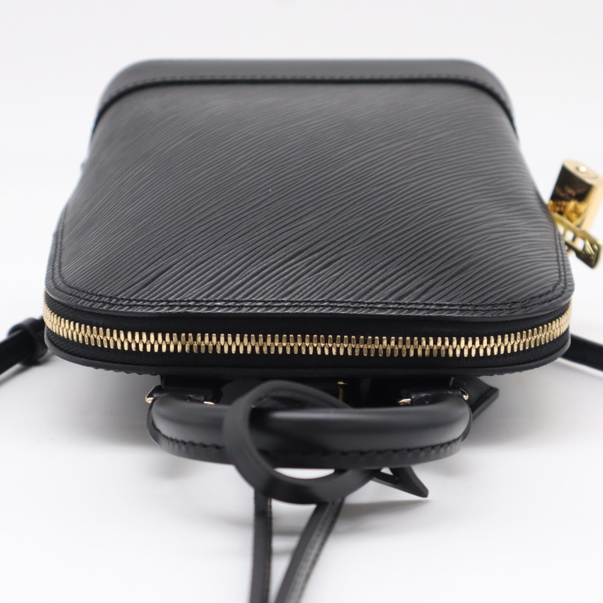 LOUIS VUITTON Epi Alma Backpack M25103 with Straps, Black, Women's — New - Store Return