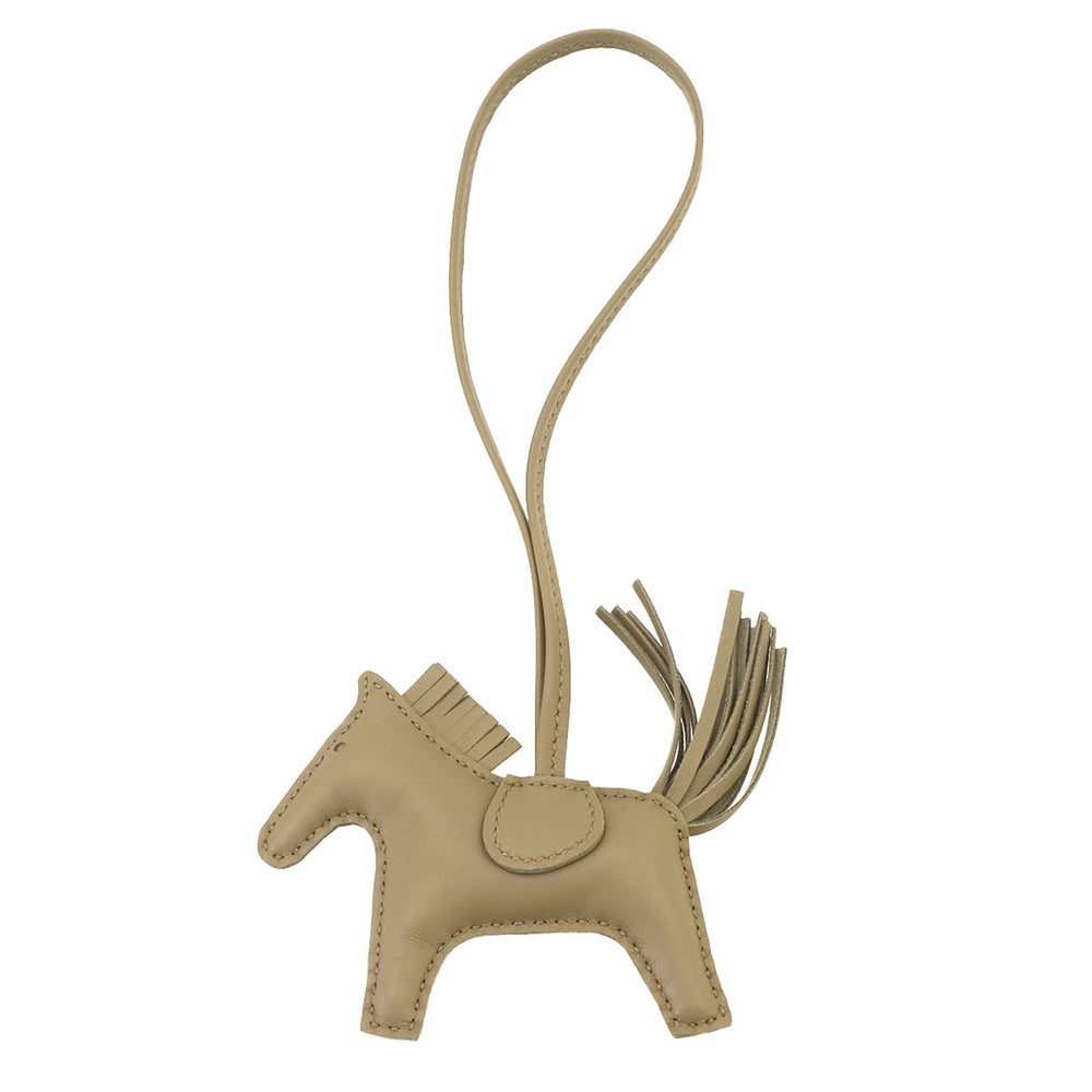 Hermes Rodeo PM Accessory Bag Charm, Agneau Milo Beige, Malfa, B Stamp — New - Store Return