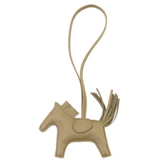 Hermes Rodeo PM Accessory Bag Charm, Agneau Milo Beige, Malfa, B Stamp — New - Store Return