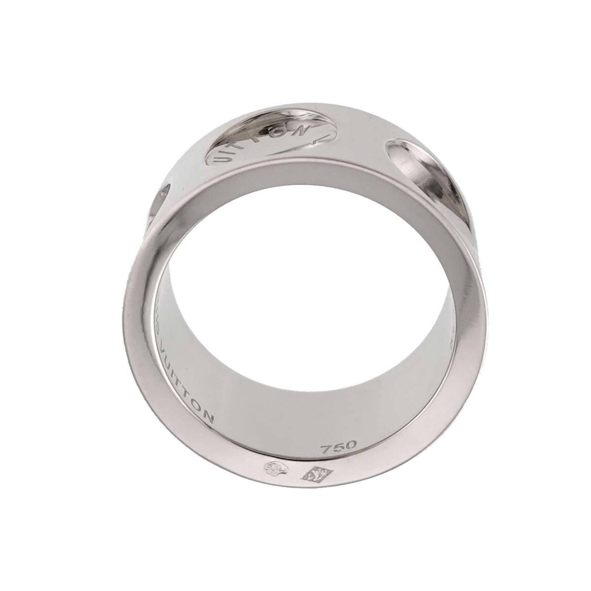Louis Vuitton Petit Bague Empreinte Ring #53, 18K WG (White Gold 750) — Like New